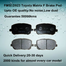 OE quality Toyota Matrix car disc brake pad D923